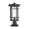 Z-Lite Jordan 1 Light Outdoor Pier Mounted Fixture, Black And Clear Seedy 570PHB-533PM-BK - alternate 3